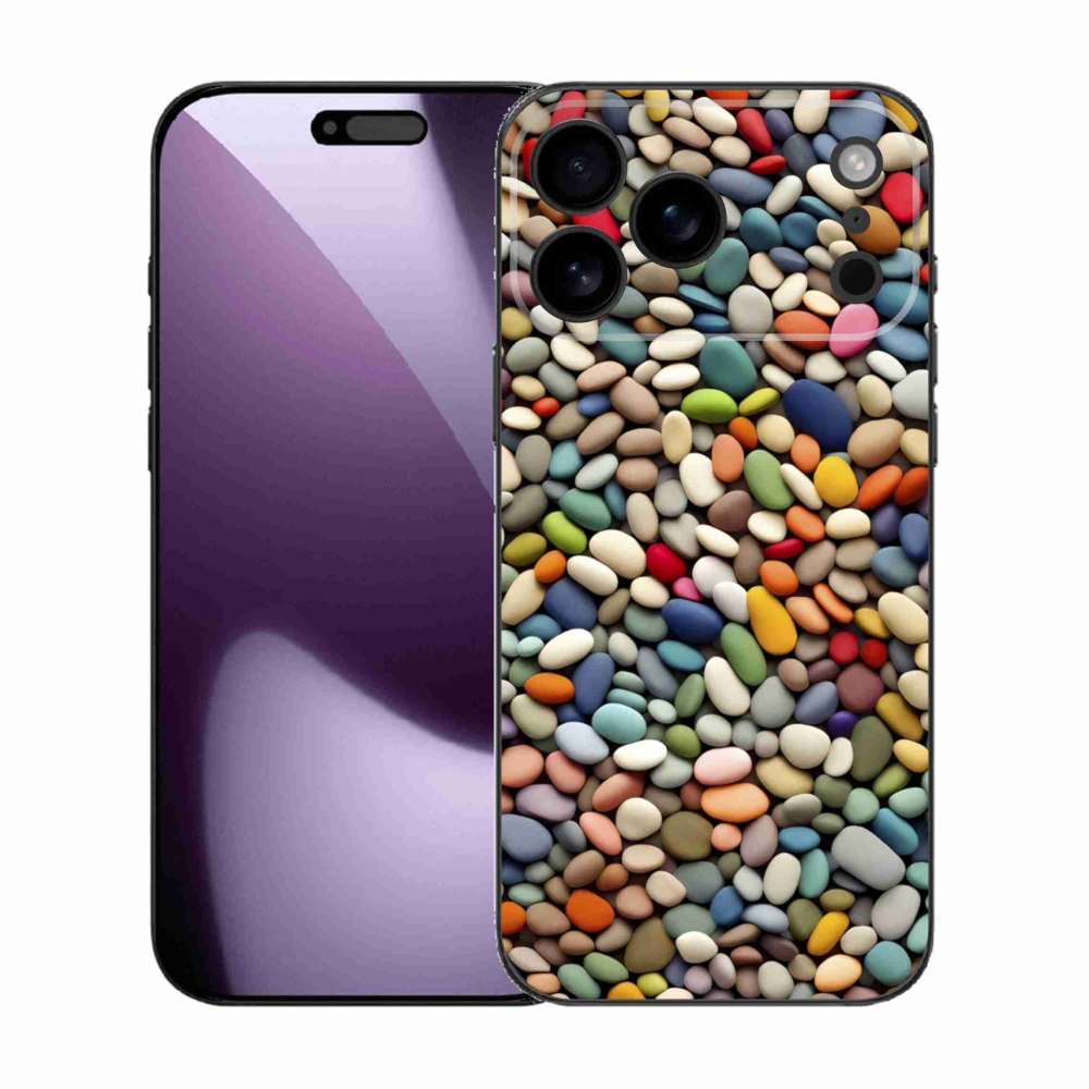 Gelový kryt mmCase na iPhone 17 Pro Max - barevné kamínky 2