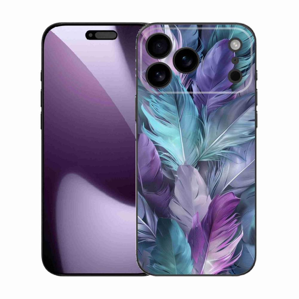 Gelový kryt mmCase na iPhone 17 Pro Max - barevné peří 2