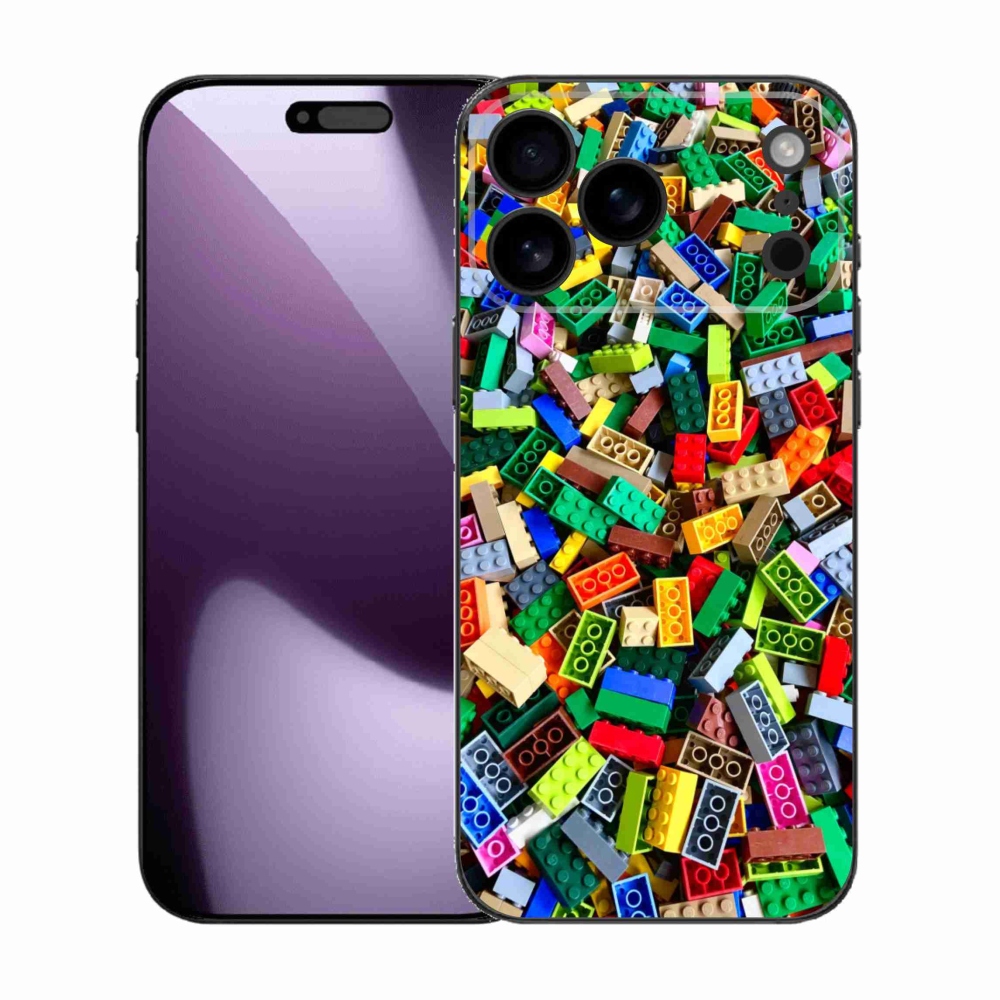 Gelový kryt mmCase na iPhone 17 Pro Max - barevné stavební kostky