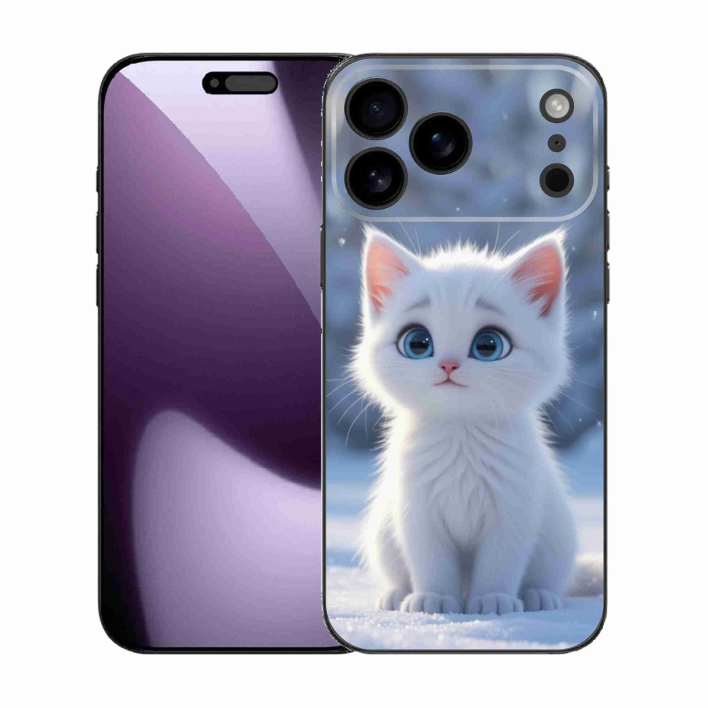 Gelový kryt mmCase na iPhone 17 Pro Max - bílé kotě 3
