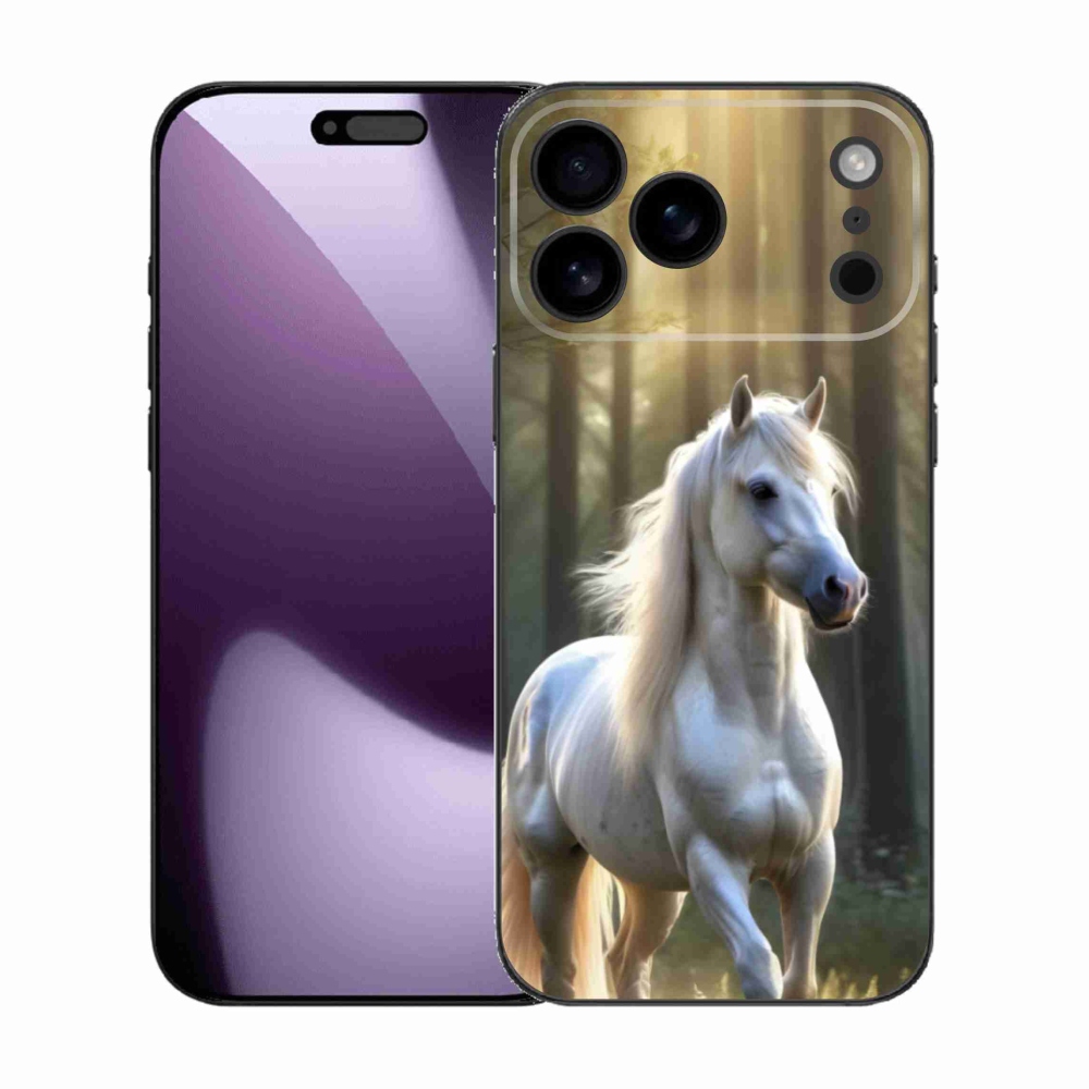Gelový kryt mmCase na iPhone 17 Pro Max - bílý kůň 3