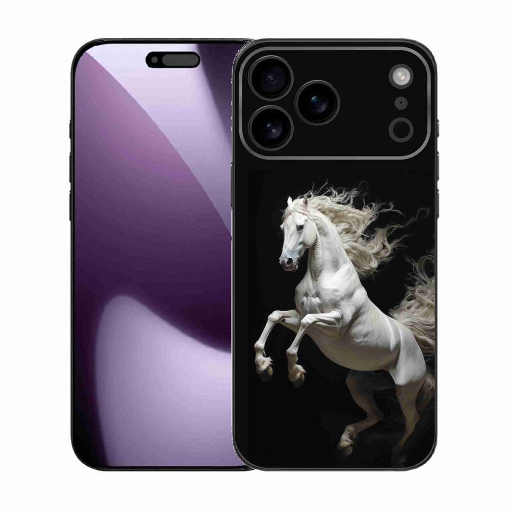 Gelový kryt mmCase na iPhone 17 Pro Max - bílý kůň 4