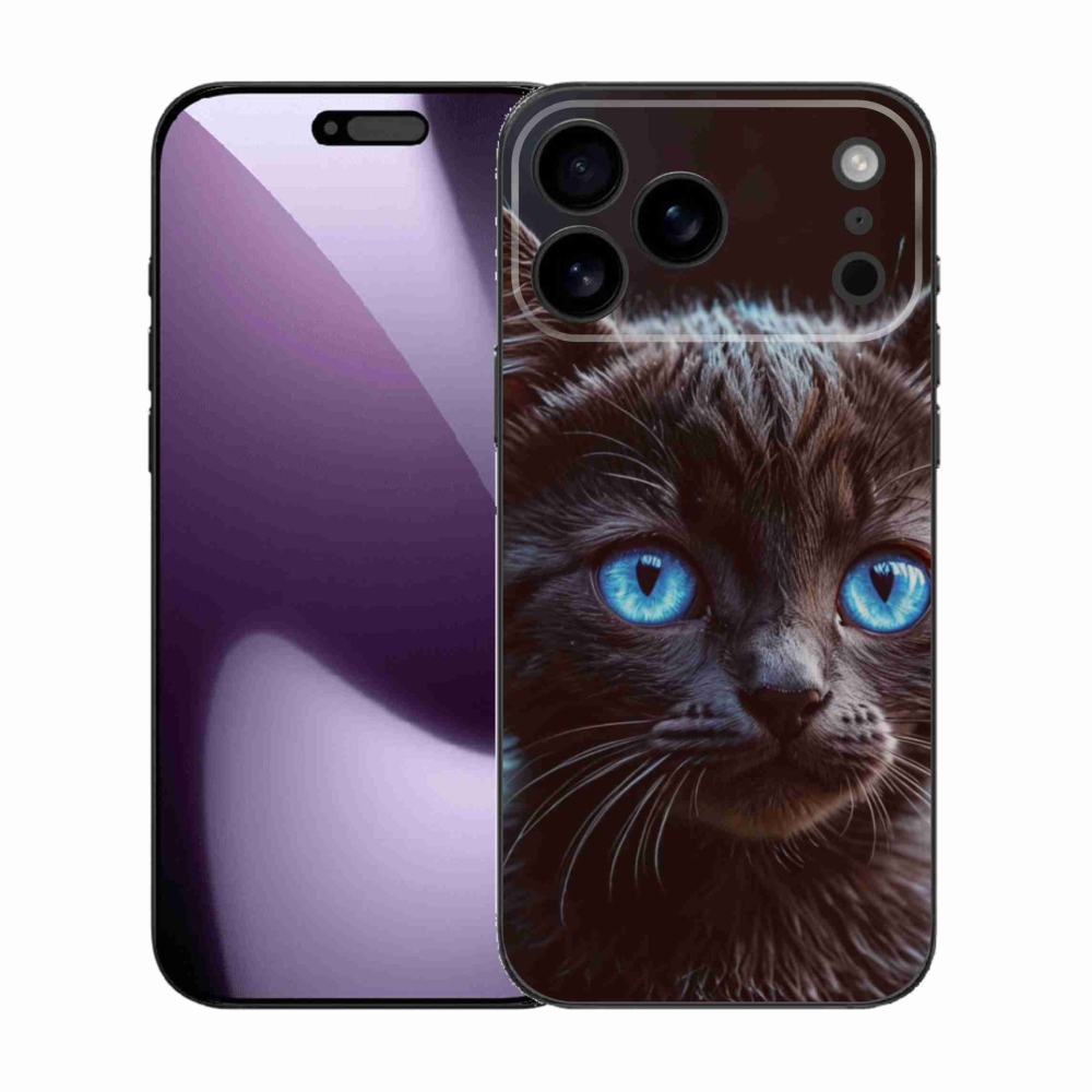 Gelový kryt mmCase na iPhone 17 Pro Max - černé kotě 2