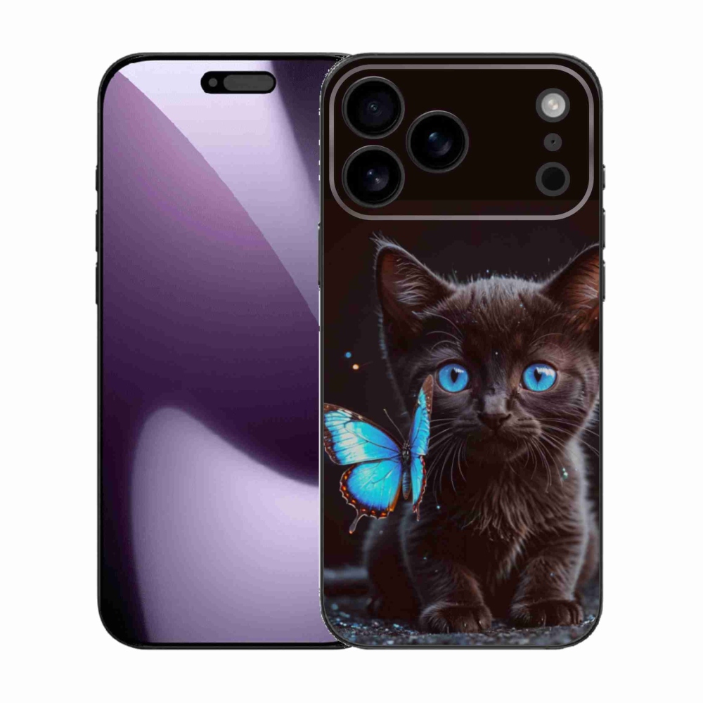Gelový kryt mmCase na iPhone 17 Pro Max - černé kotě 3