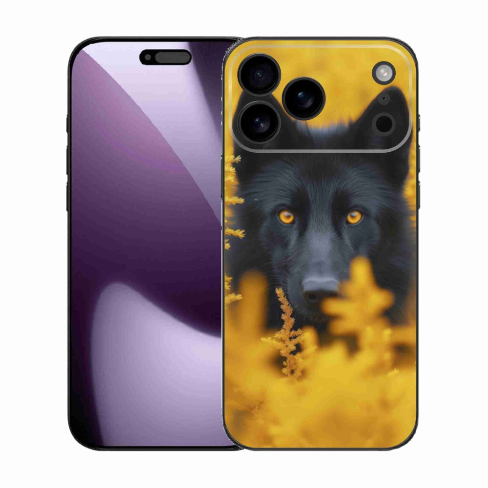 Gelový kryt mmCase na iPhone 17 Pro Max - černý vlk 2