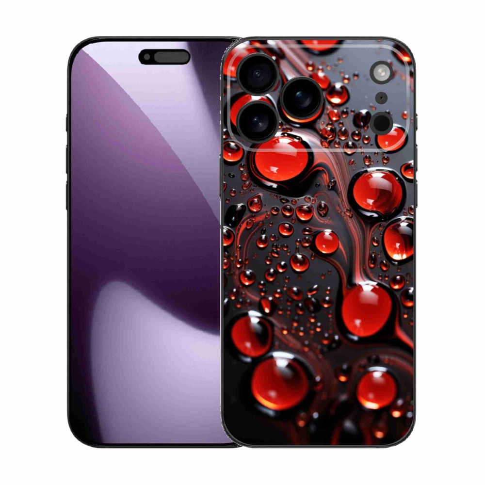 Gelový kryt mmCase na iPhone 17 Pro Max - červené kapky 2