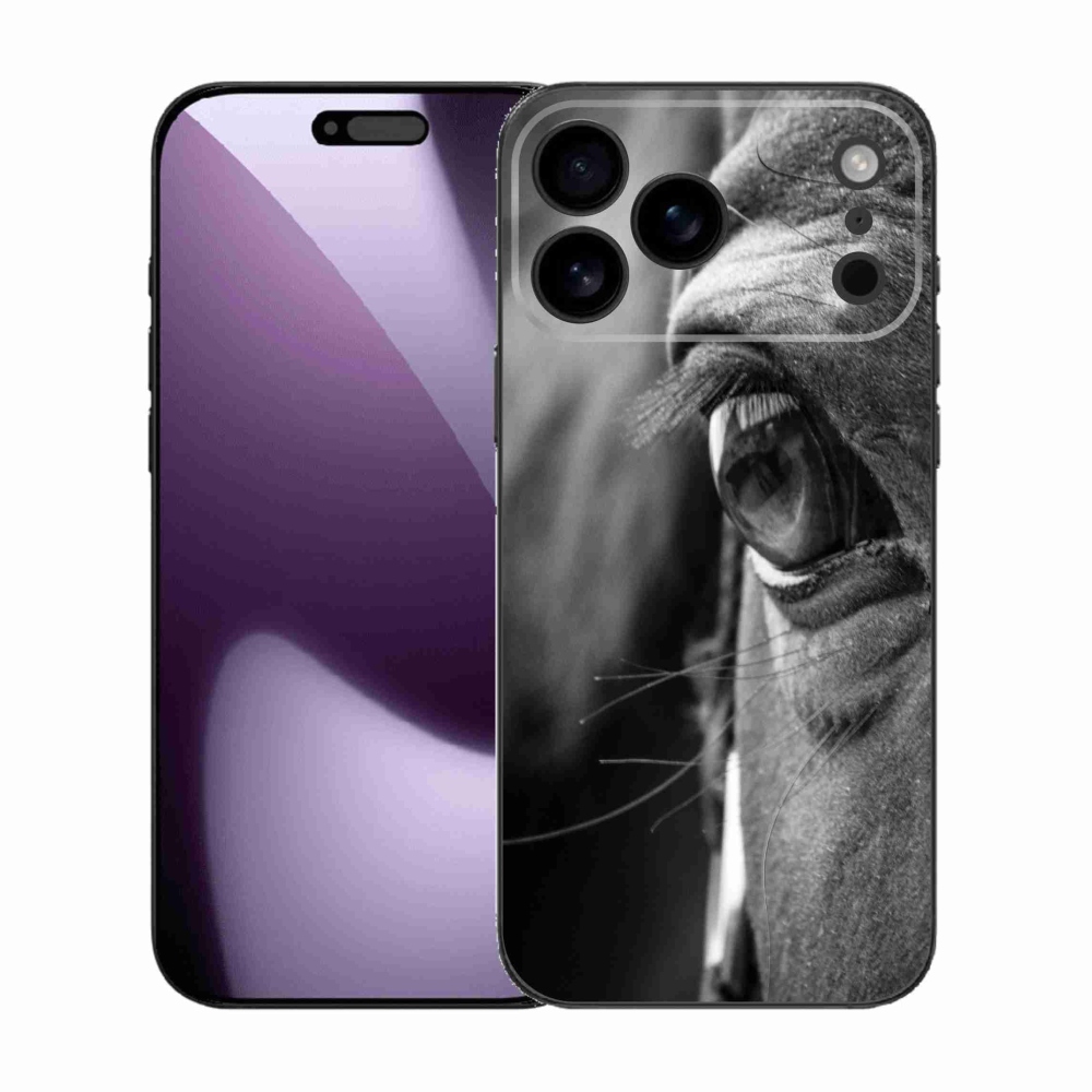 Gelový kryt mmCase na iPhone 17 Pro Max - koňský pohled