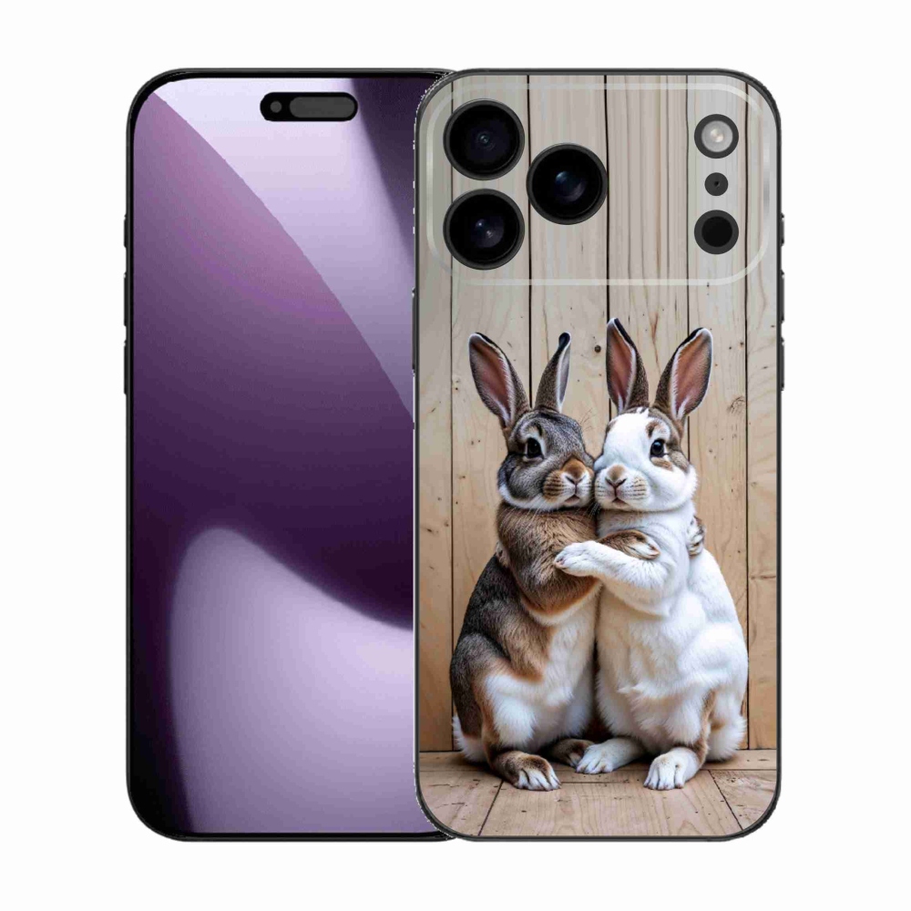 Gelový kryt mmCase na iPhone 17 Pro Max - králičí pár