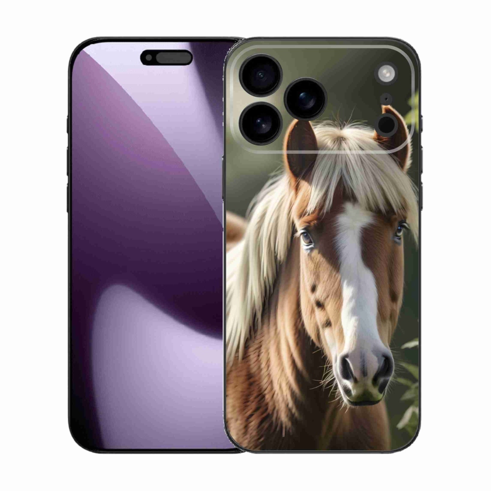 Gelový kryt mmCase na iPhone 17 Pro Max - kůň se světlou hřívou