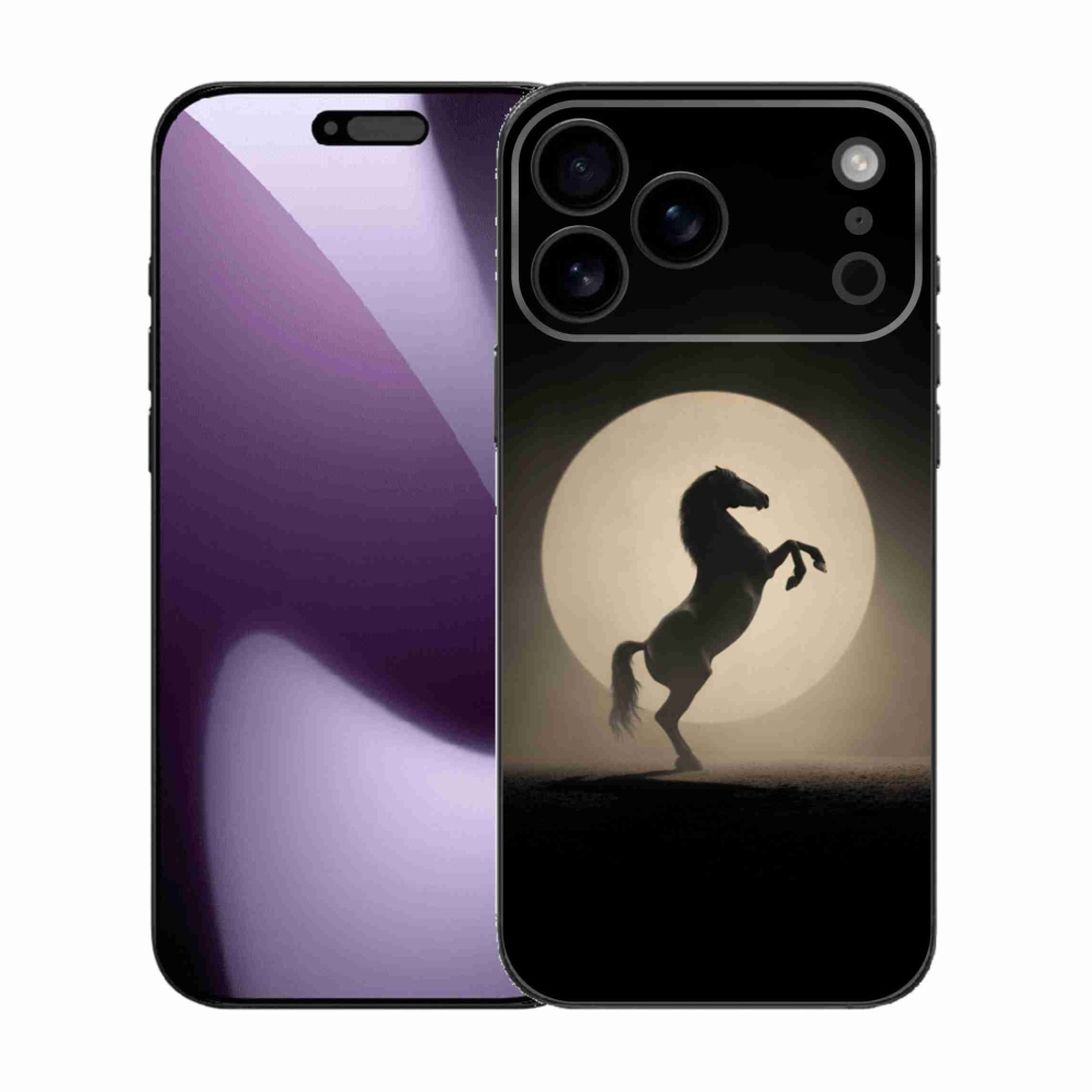 Gelový kryt mmCase na iPhone 17 Pro Max - kůň v siluetě