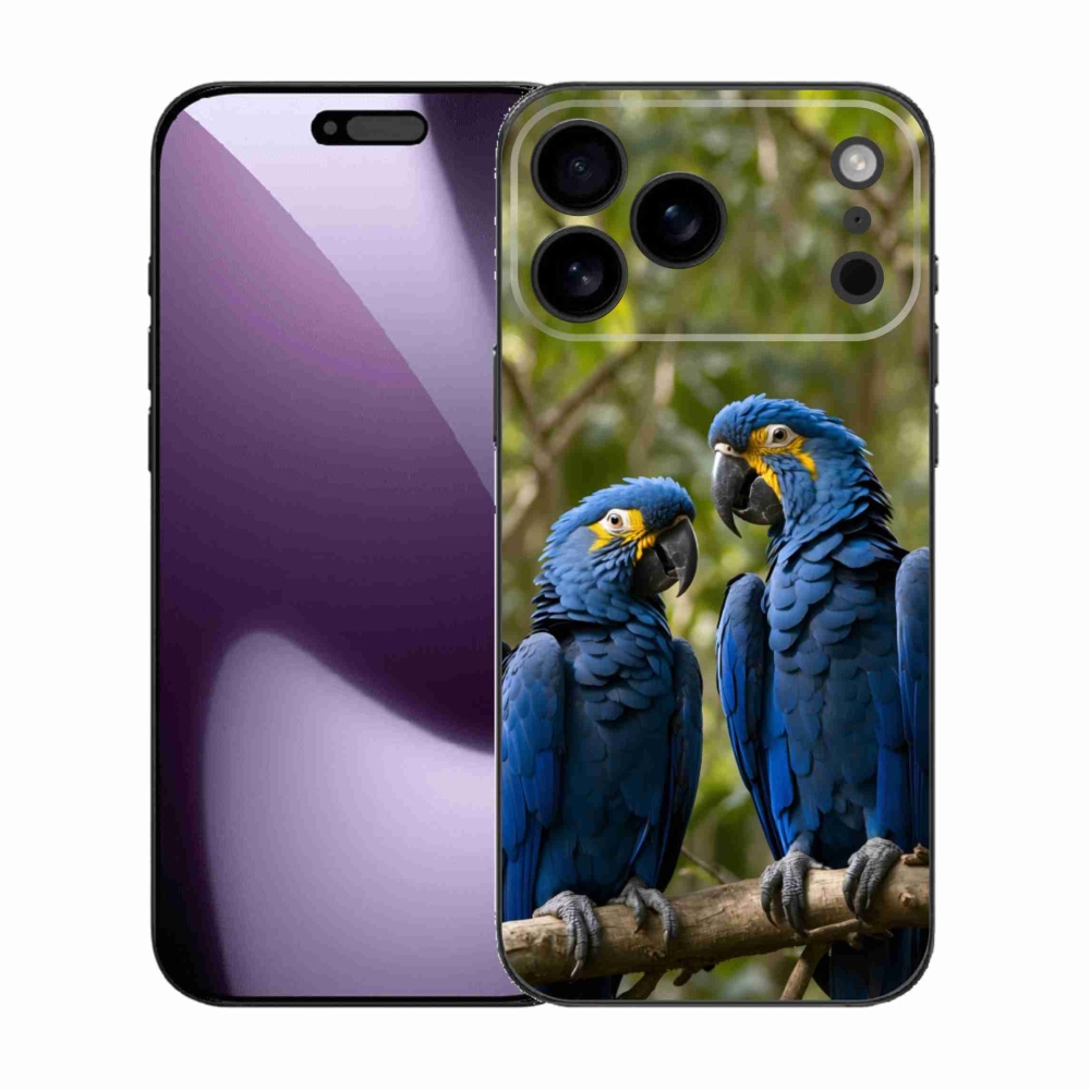 Gelový kryt mmCase na iPhone 17 Pro Max - papouščí duo