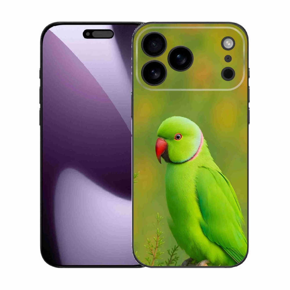 Gelový kryt mmCase na iPhone 17 Pro Max - papoušek alexandr 2