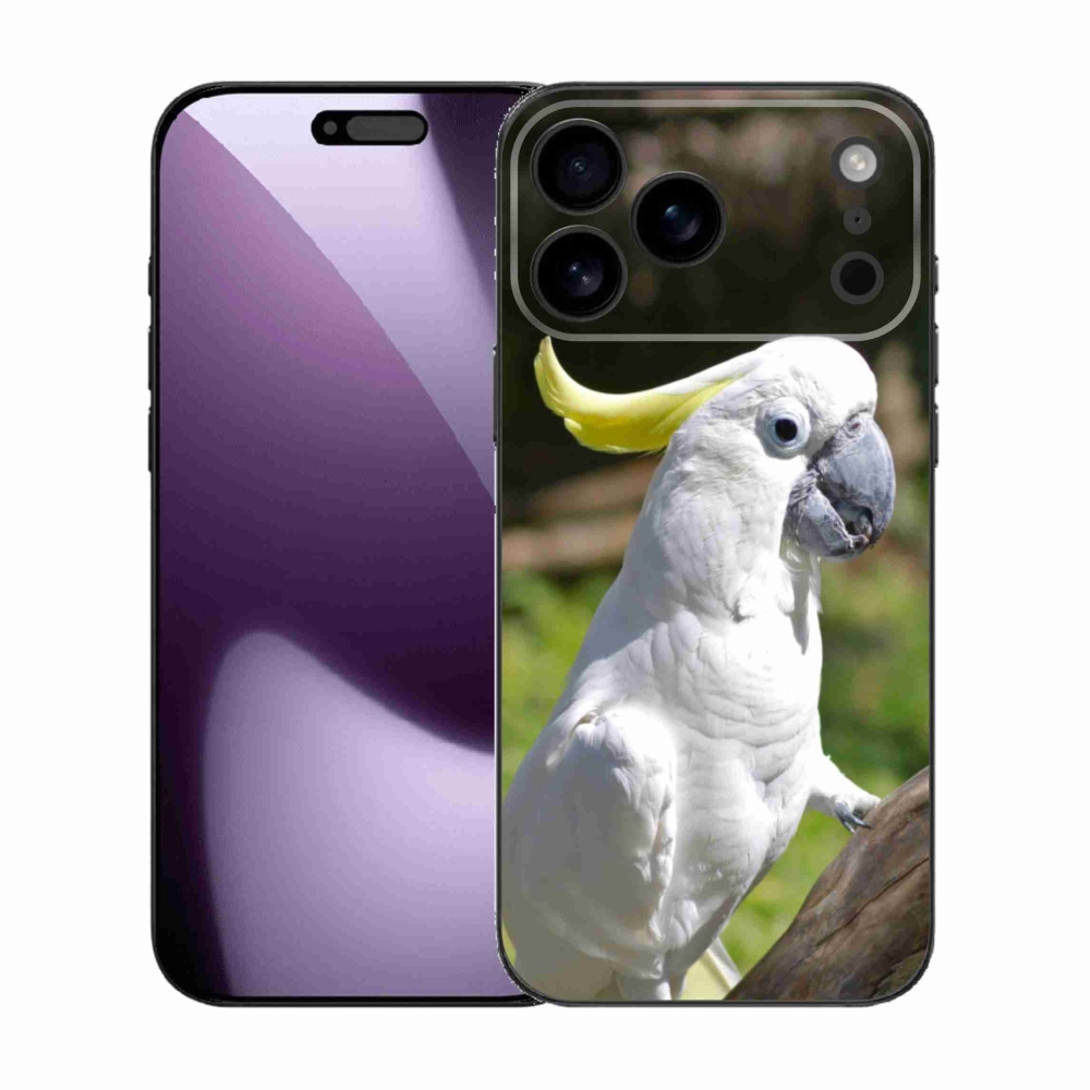 Gelový kryt mmCase na iPhone 17 Pro Max - papoušek kakadu 2