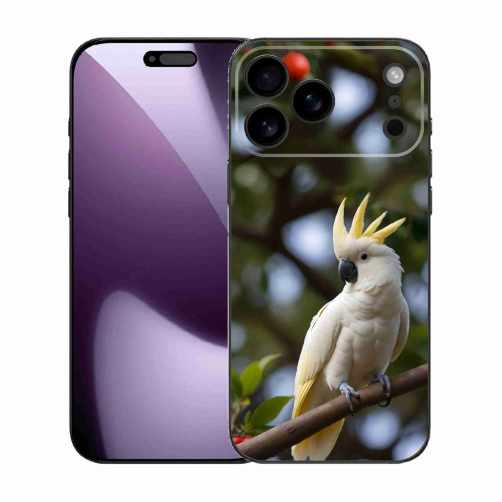 Gelový kryt mmCase na iPhone 17 Pro Max - papoušek kakadu 3