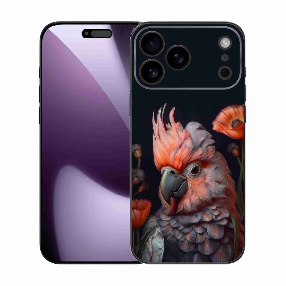 Gelový kryt mmCase na iPhone 17 Pro Max - papoušek kakadu v barvách