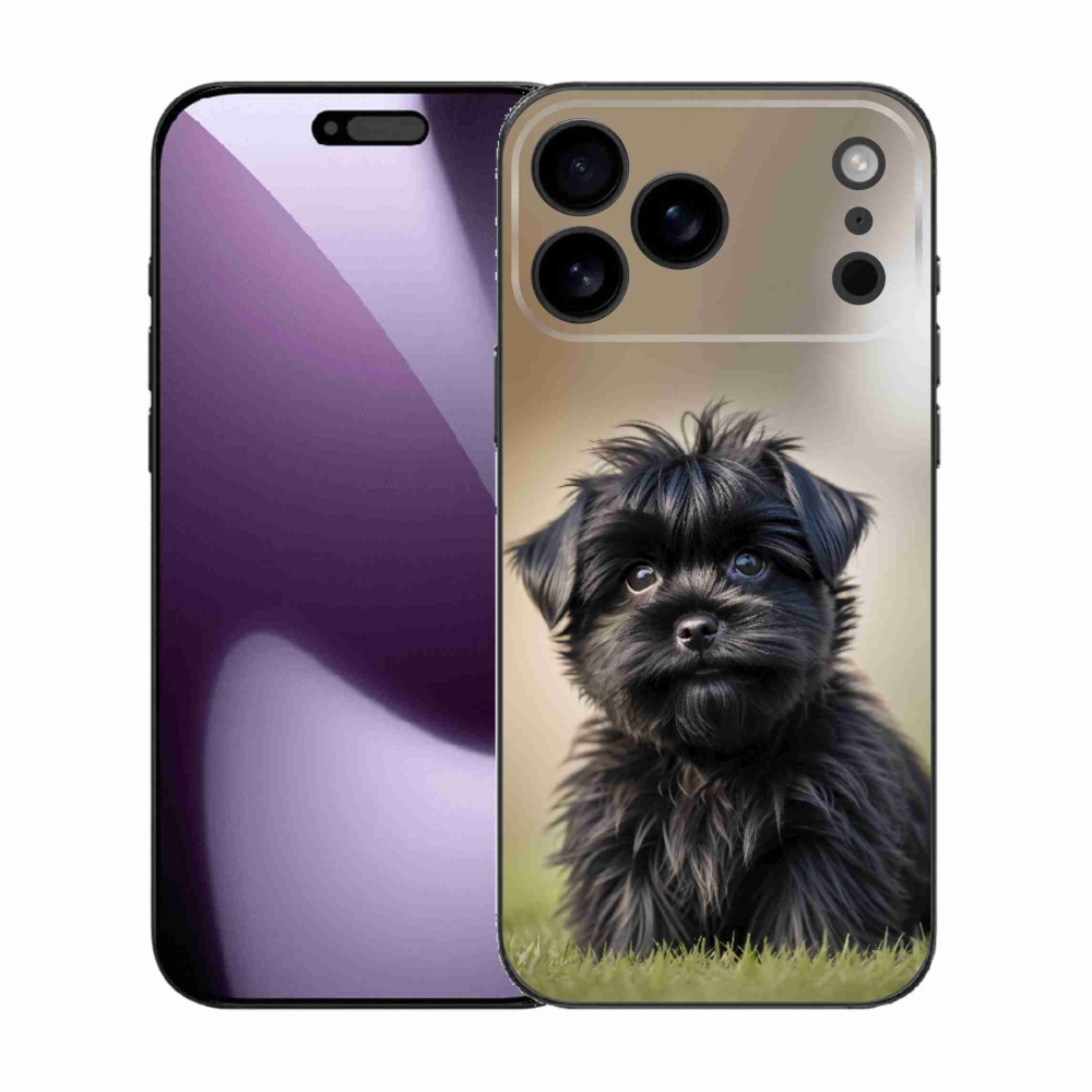 Gelový kryt mmCase na iPhone 17 Pro Max - roztomilý černý pejsek