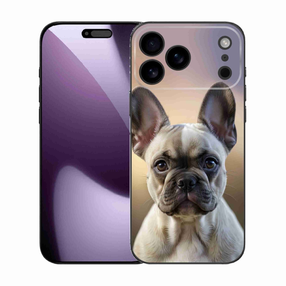 Gelový kryt mmCase na iPhone 17 Pro Max - roztomilý francouzský buldoček