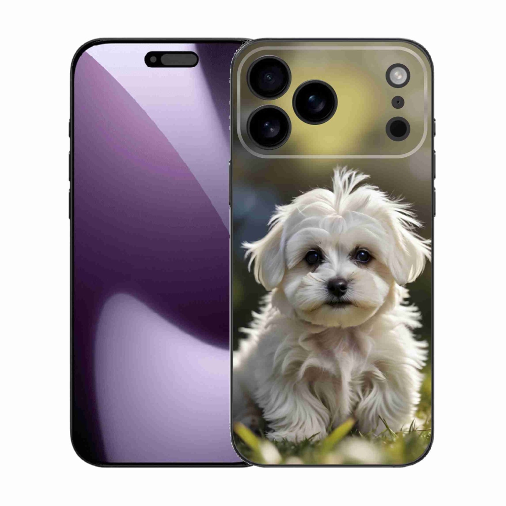 Gelový kryt mmCase na iPhone 17 Pro Max - roztomilý maltézský psík