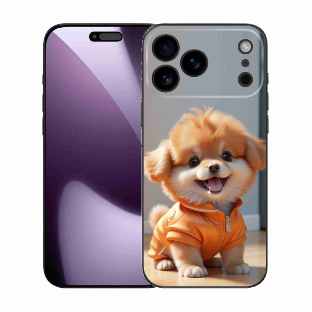 Gelový kryt mmCase na iPhone 17 Pro Max - roztomilý pomeranian v mikině
