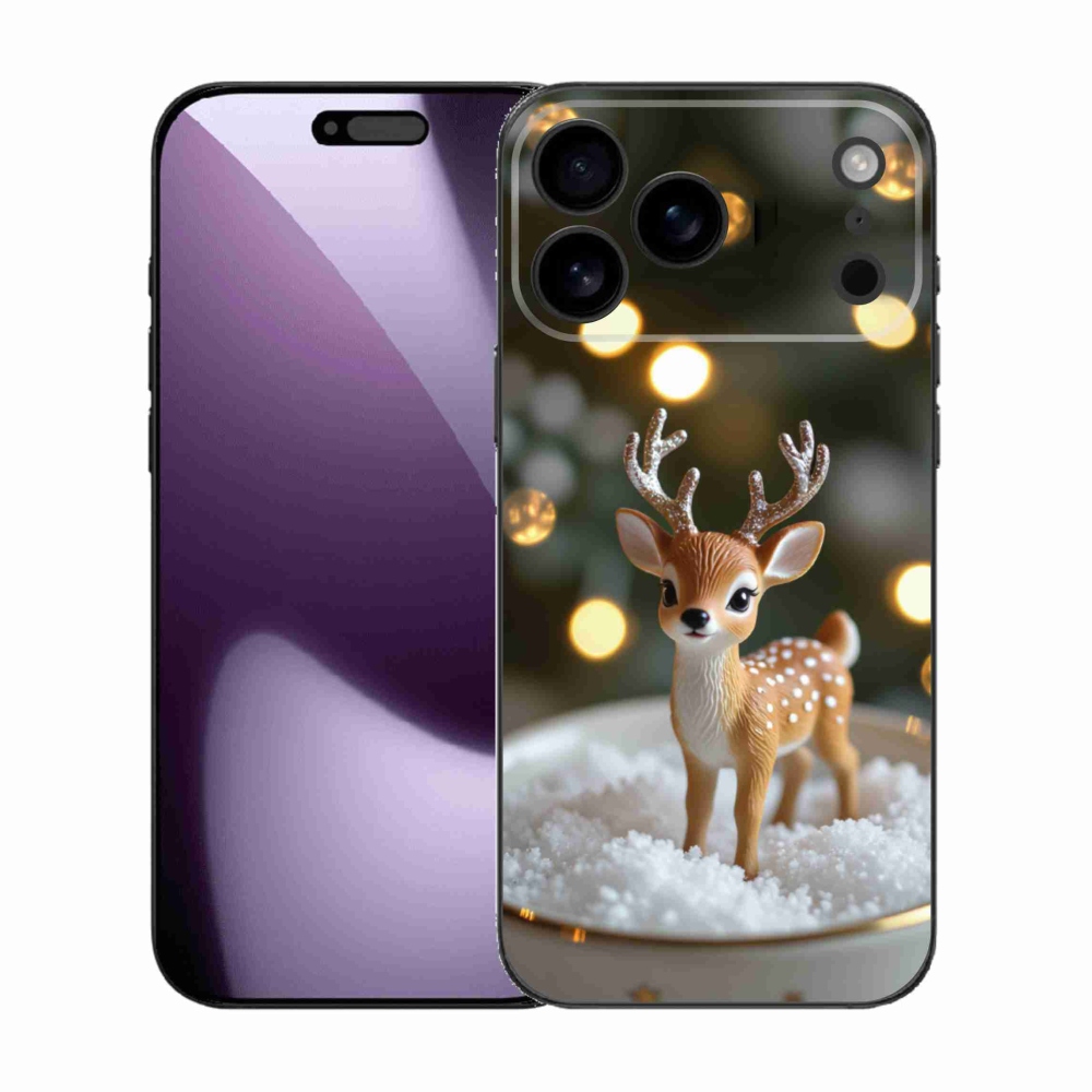 Gelový kryt mmCase na iPhone 17 Pro Max - roztomilý vánoční jelen