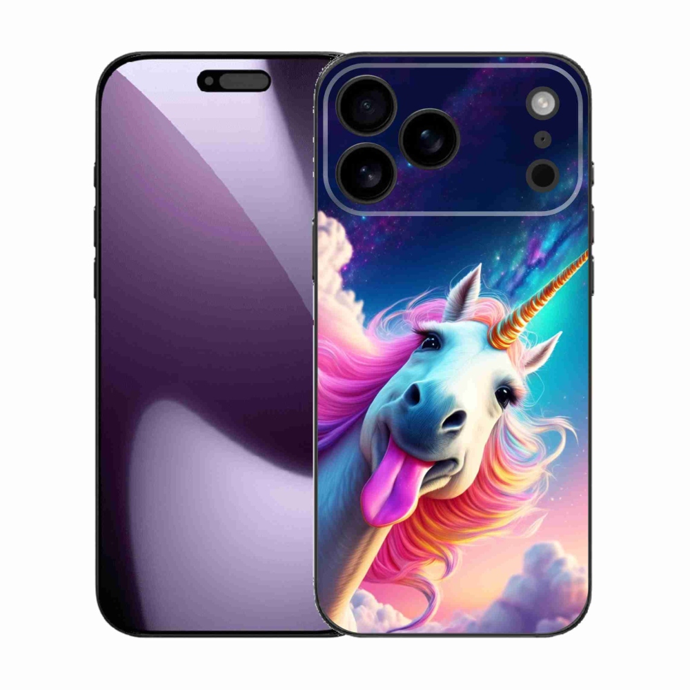 Gelový kryt mmCase na iPhone 17 Pro Max - šílený jednorožec