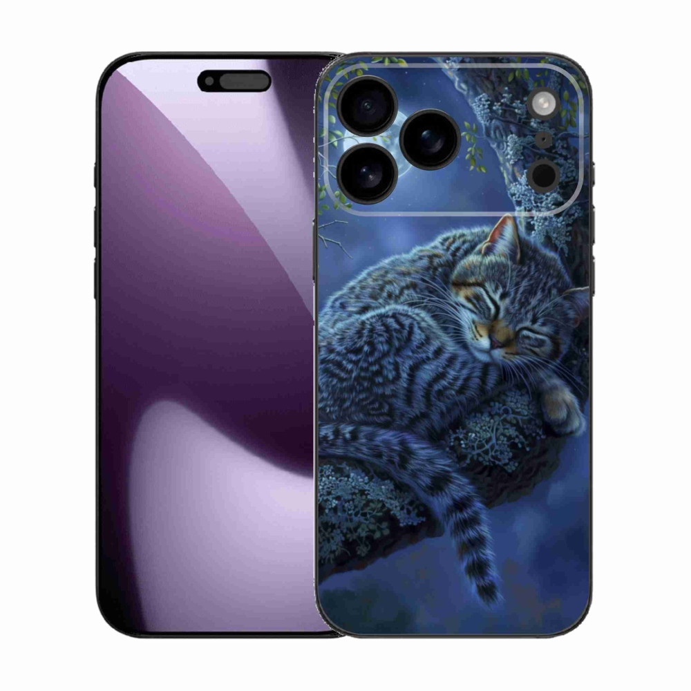 Gelový kryt mmCase na iPhone 17 Pro Max - spící kočka