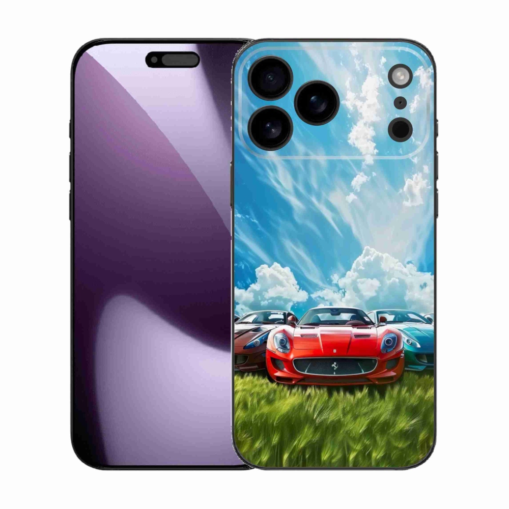 Gelový kryt mmCase na iPhone 17 Pro Max - sportovní vozy