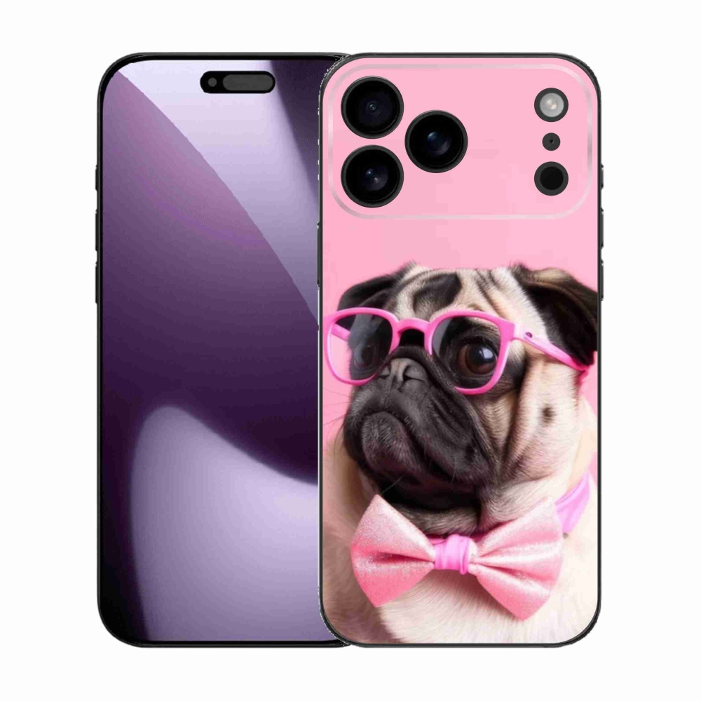 Gelový kryt mmCase na iPhone 17 Pro Max - stylový mops