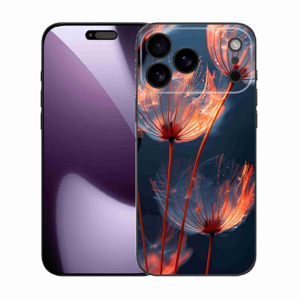 Gelový kryt mmCase na iPhone 17 Pro Max - světélkující chmýří