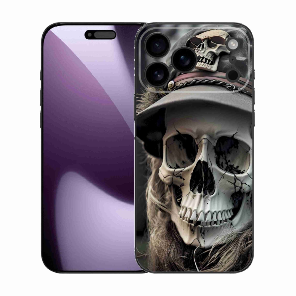 Gelový kryt mmCase na iPhone 17 Pro Max - temná lebka