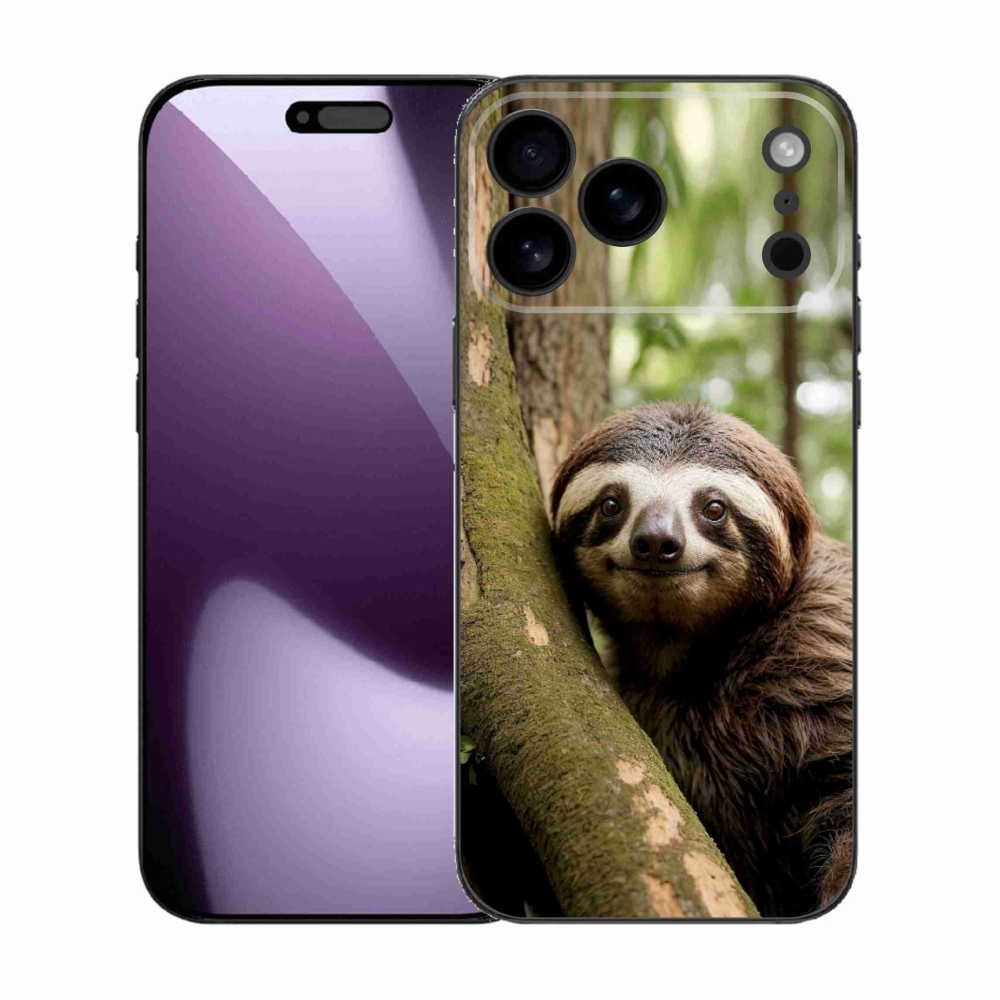 Gelový kryt mmCase na iPhone 17 Pro Max - usměvavý lenochod