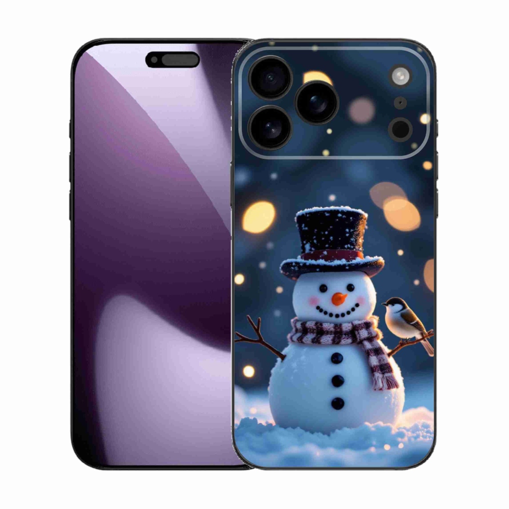 Gelový kryt mmCase na iPhone 17 Pro Max - vánoční sněhulák