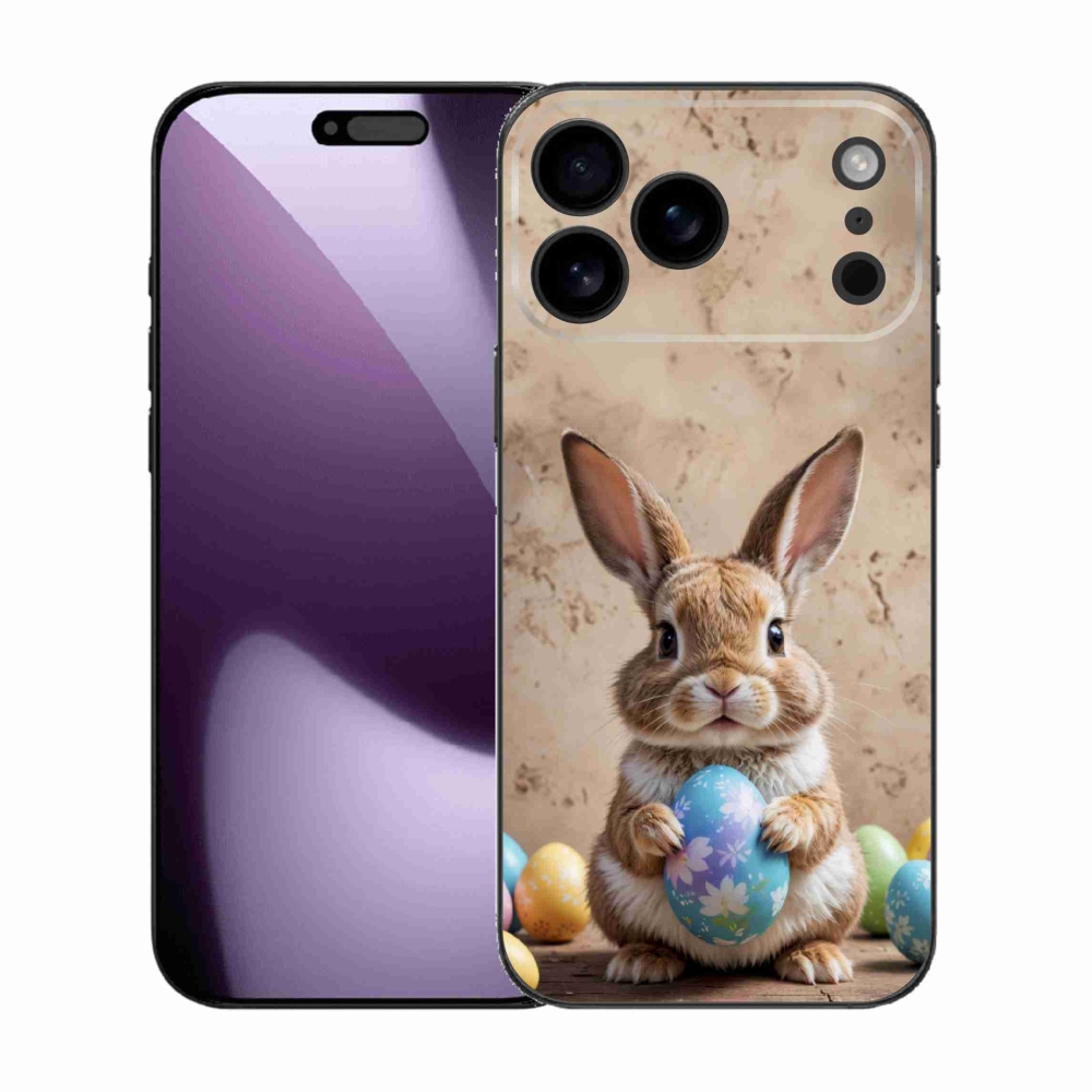 Gelový kryt mmCase na iPhone 17 Pro Max - velikonoční králíček