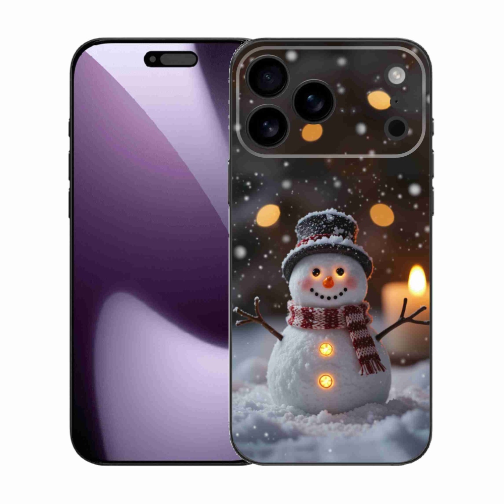 Gelový kryt mmCase na iPhone 17 Pro Max - veselý sněhulák