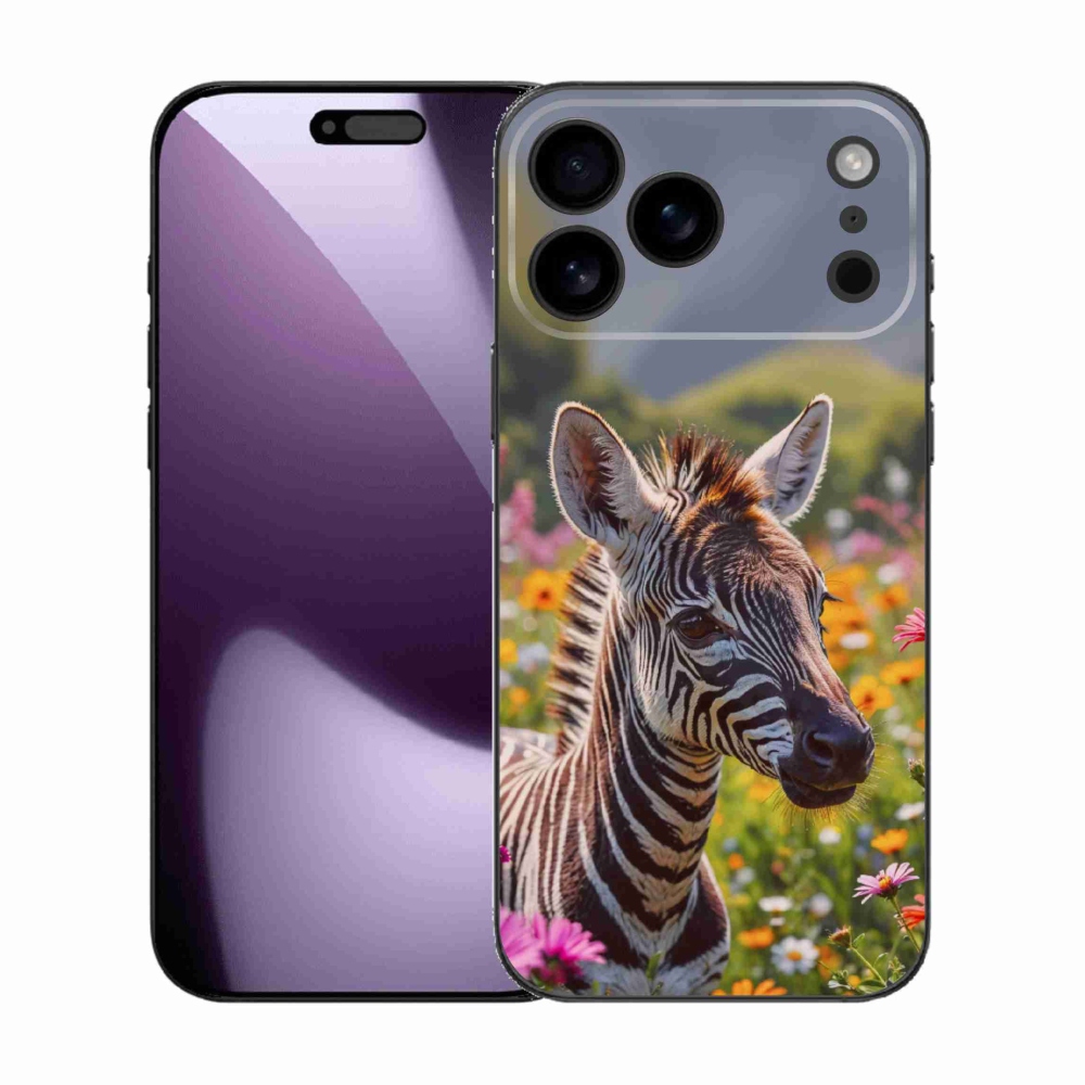 Gelový kryt mmCase na iPhone 17 Pro Max - zebra na louce