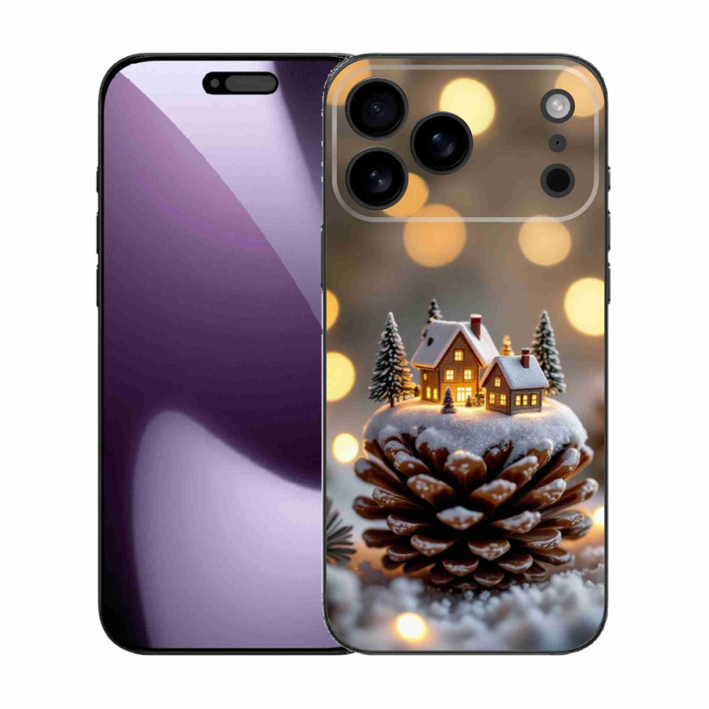 Gelový kryt mmCase na iPhone 17 Pro Max - zimní vesnička