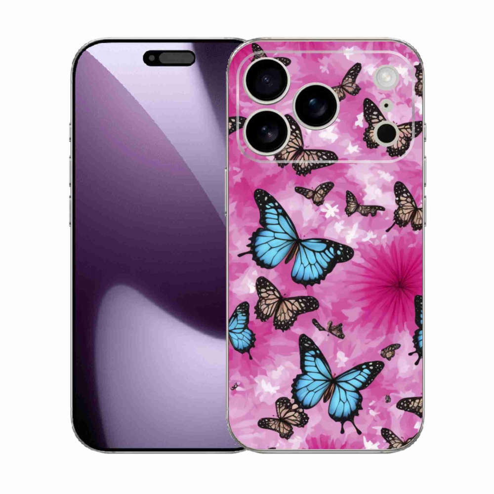 Gelový kryt mmCase na iPhone 17 Pro - motýlí zahrada