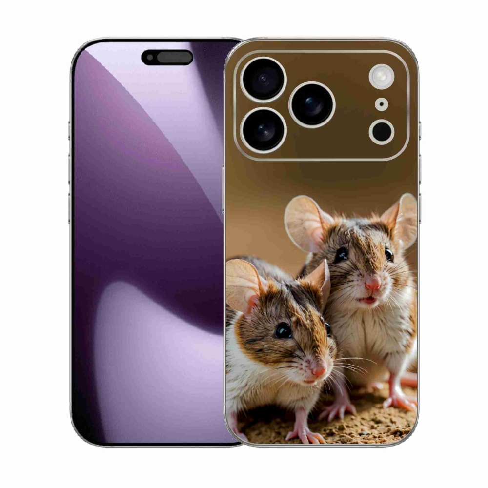 Gelový kryt mmCase na iPhone 17 Pro - myší duo