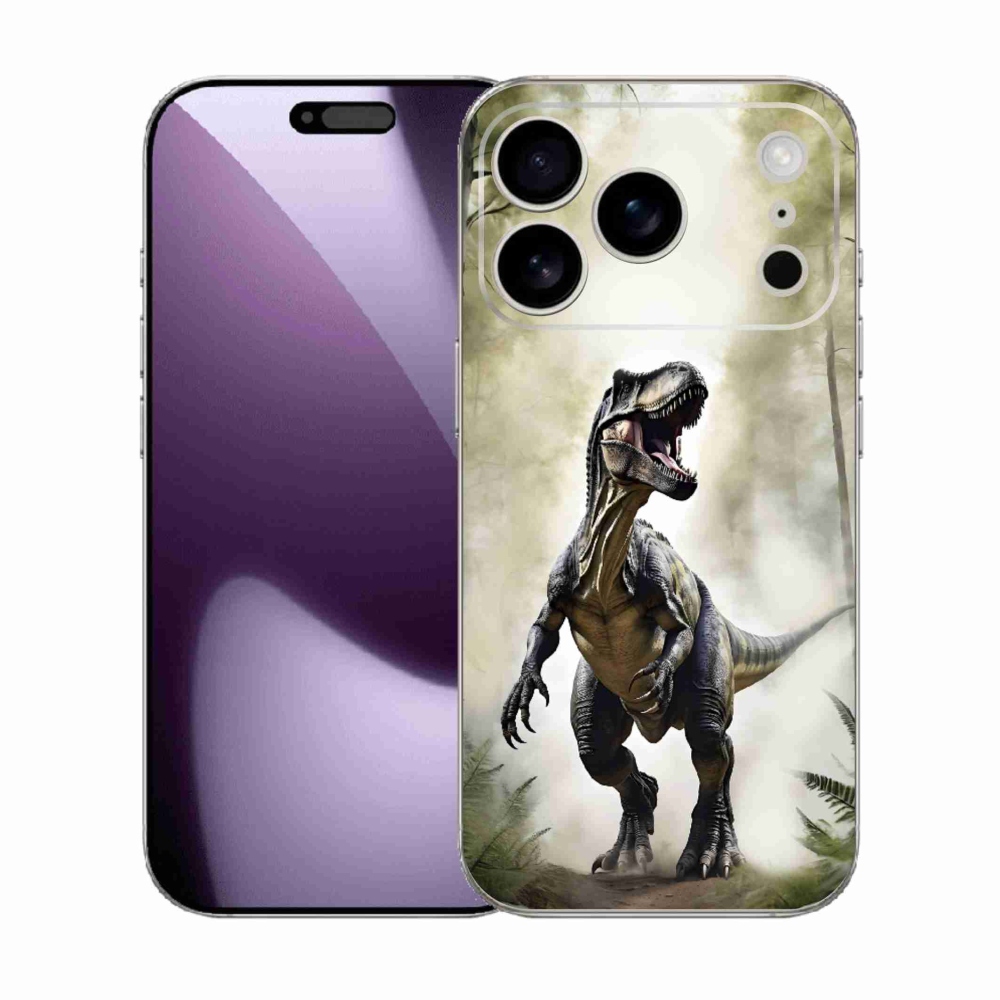 Gelový kryt mmCase na iPhone 17 Pro - naštvaný T-Rex