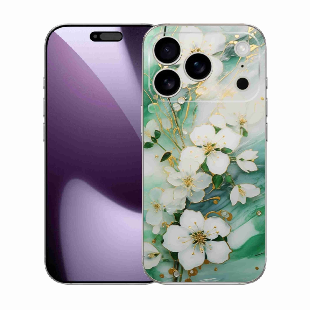 Gelový kryt mmCase na iPhone 17 Pro - něžné květy