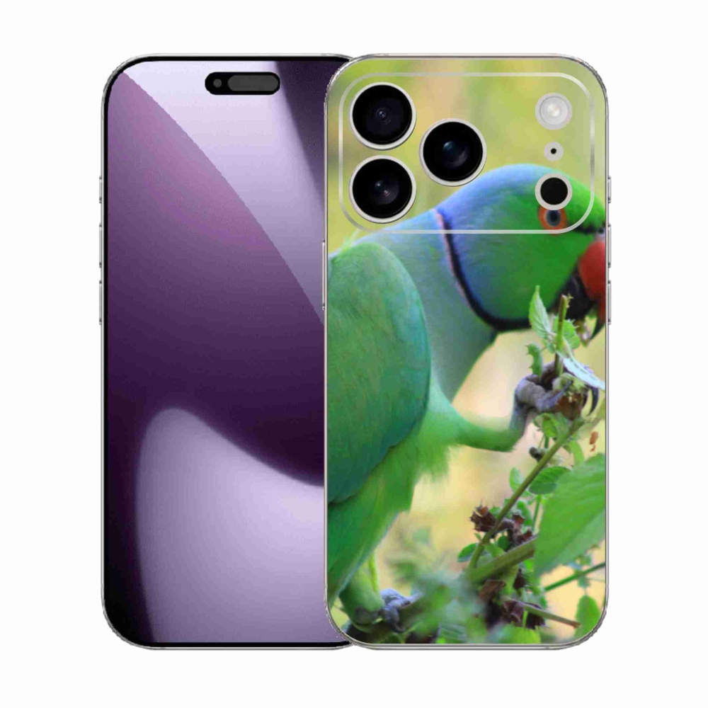 Gelový kryt mmCase na iPhone 17 Pro - papoušek alexandr