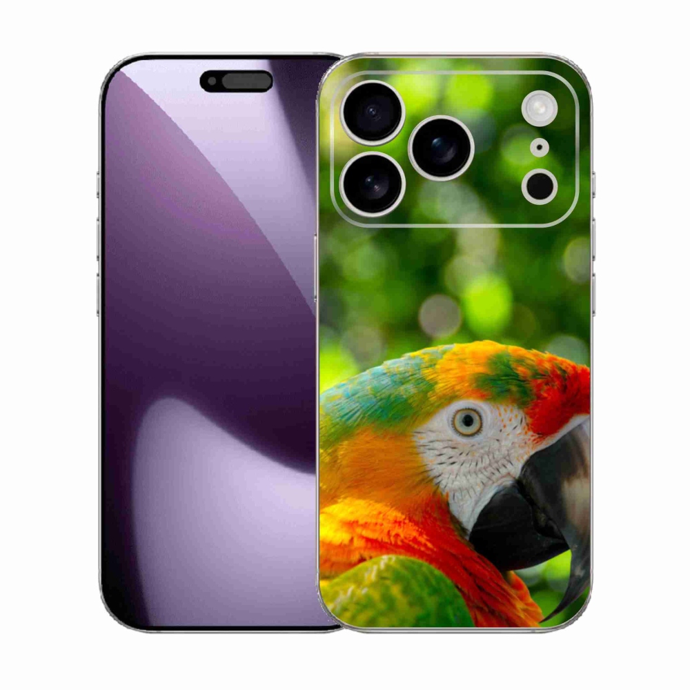 Gelový kryt mmCase na iPhone 17 Pro - papoušek ara 3