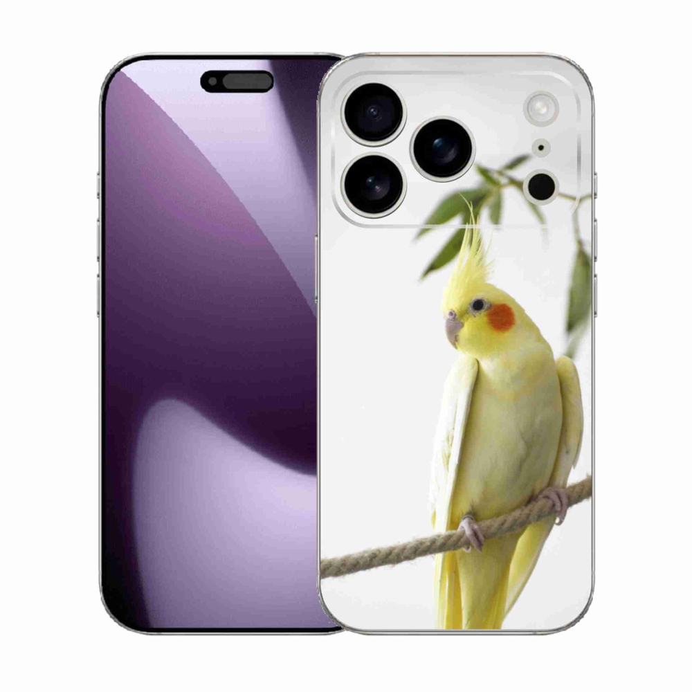 Gelový kryt mmCase na iPhone 17 Pro - papoušek korela chocholatá