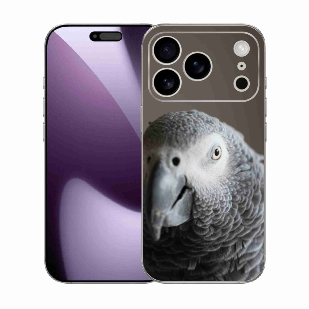 Gelový kryt mmCase na iPhone 17 Pro - papoušek žako 2