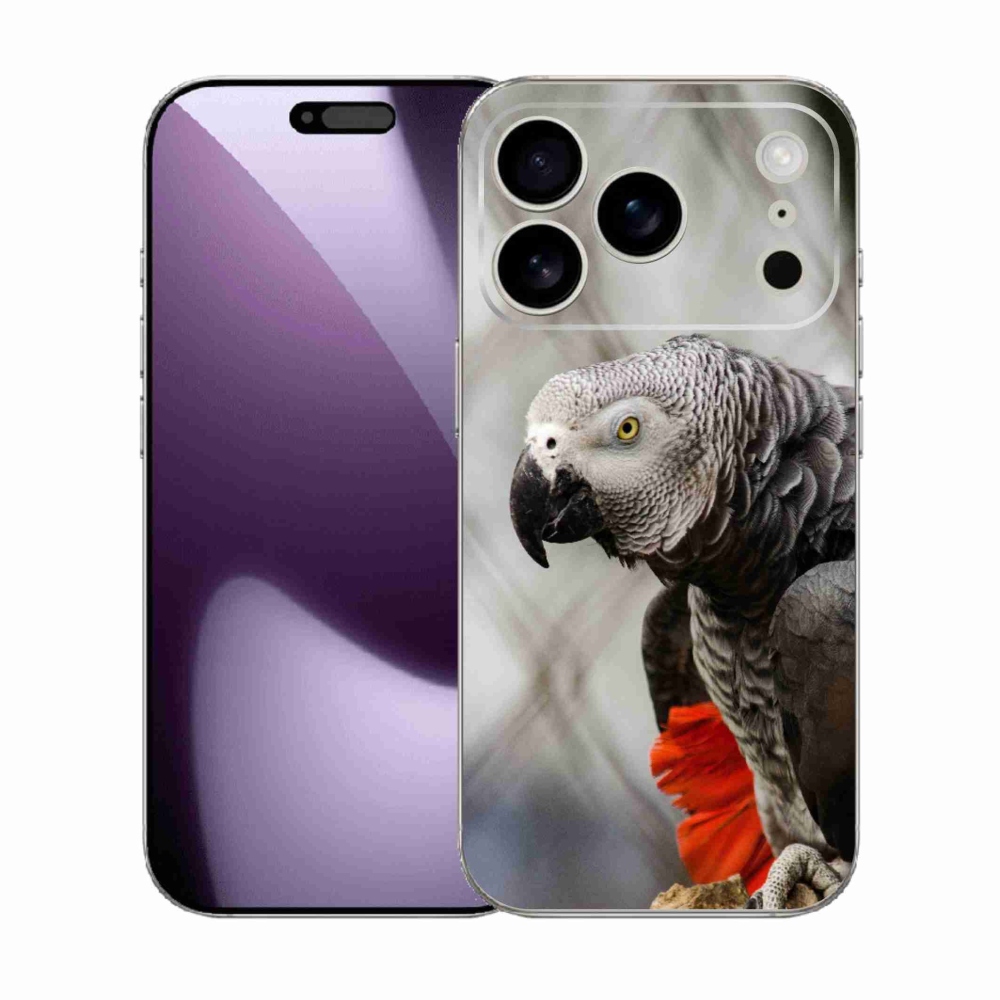 Gelový kryt mmCase na iPhone 17 Pro - papoušek žako 3