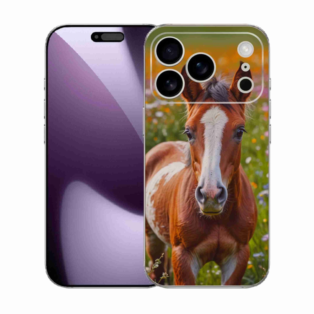 Gelový kryt mmCase na iPhone 17 Pro - roztomilé hříbě