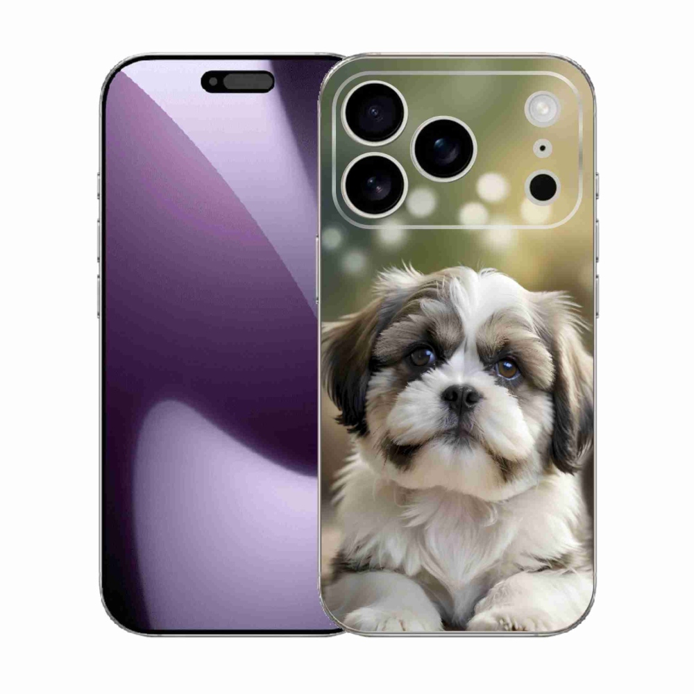 Gelový kryt mmCase na iPhone 17 Pro - roztomilý shih-tzu
