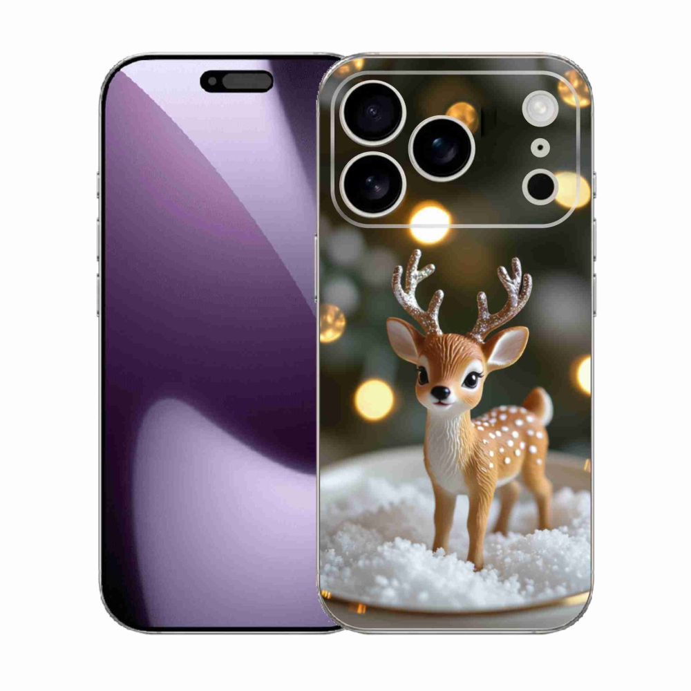 Gelový kryt mmCase na iPhone 17 Pro - roztomilý vánoční jelen