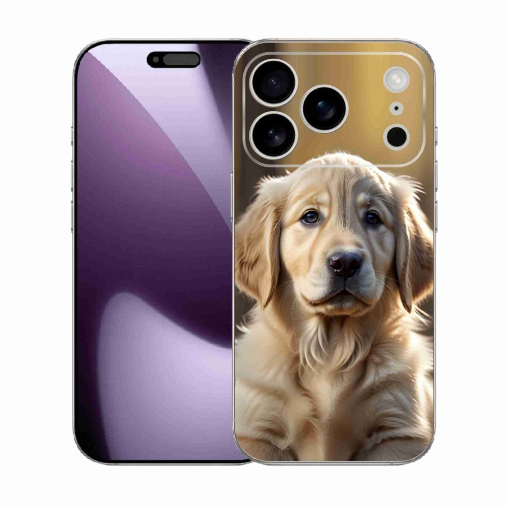 Gelový kryt mmCase na iPhone 17 Pro - roztomilý zlatý retrívr