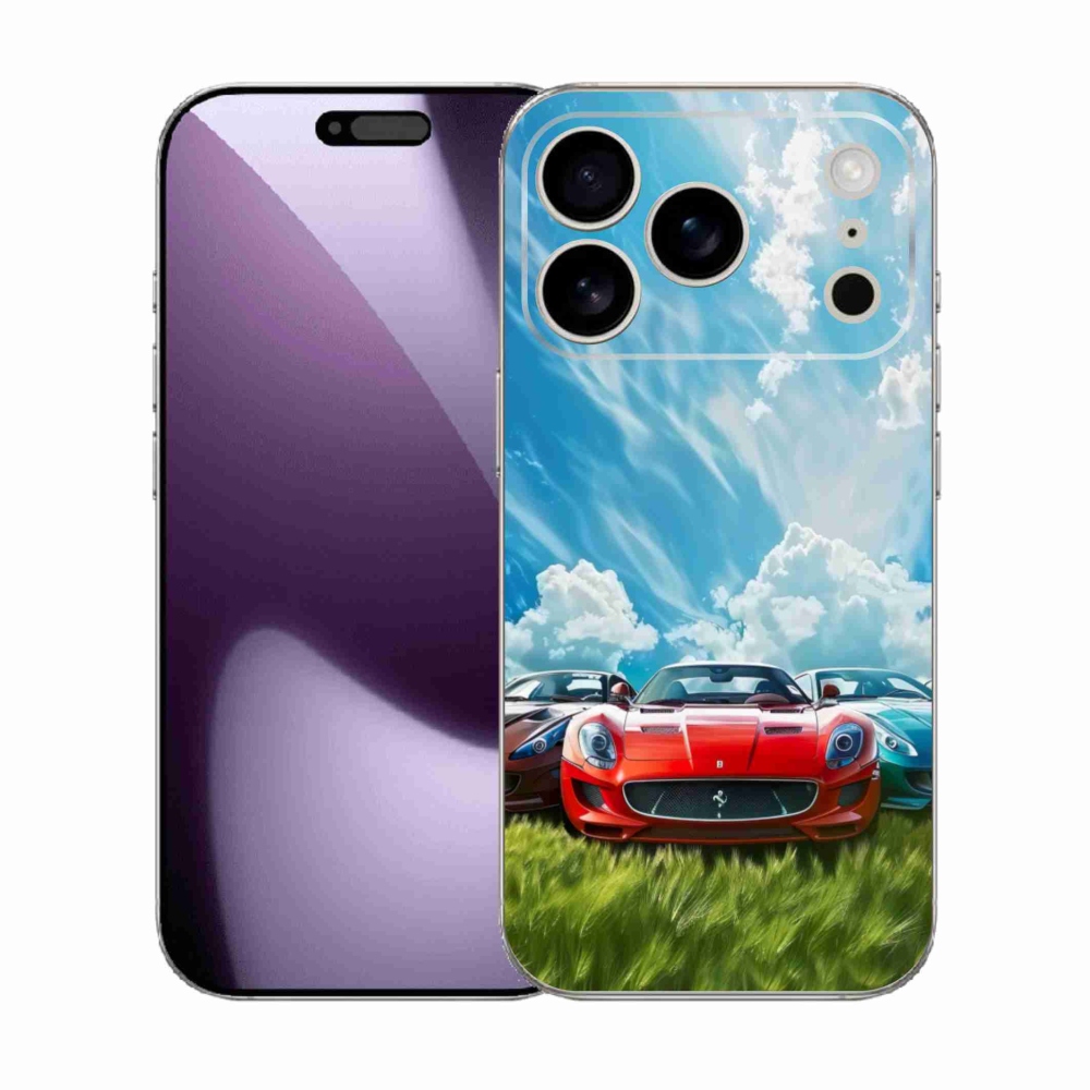 Gelový kryt mmCase na iPhone 17 Pro - sportovní vozy